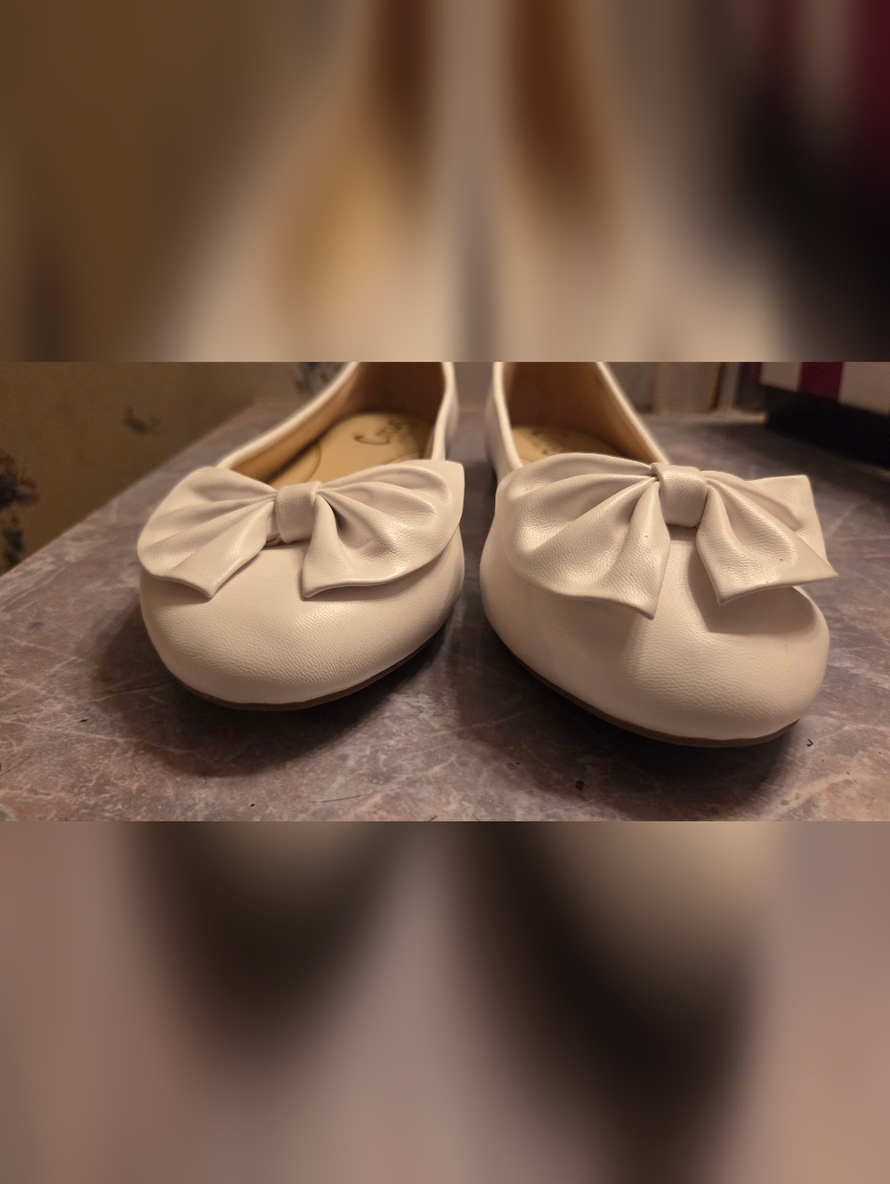 Circus by Sam Edelman White Bow Ballet Flats - Picture 2 of 7